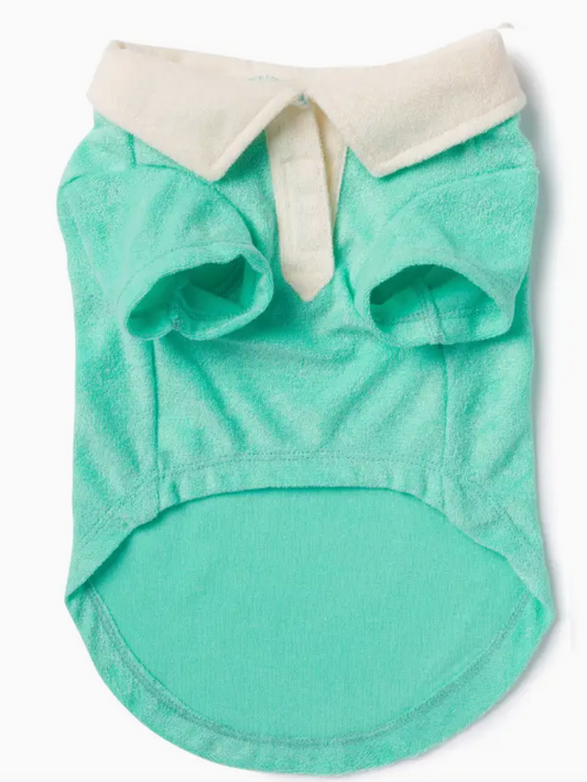 Seafoam Terry Cloth Cabana Shirt