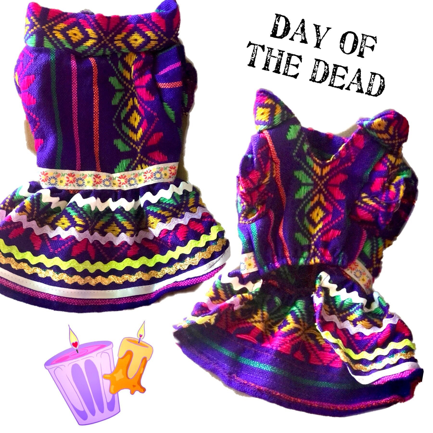 Day of the Dead Dog girl dresss - GueyitaMexicana