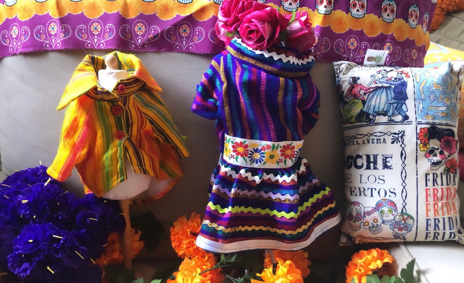 Day of the Dead Dog girl dresss - GueyitaMexicana