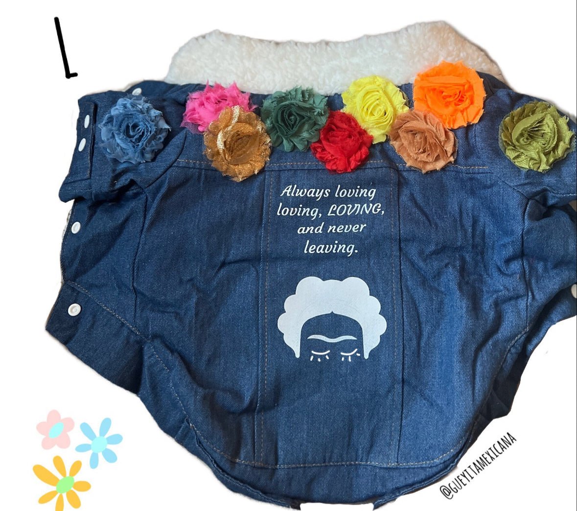 Denim Frida winter jacket - GueyitaMexicana