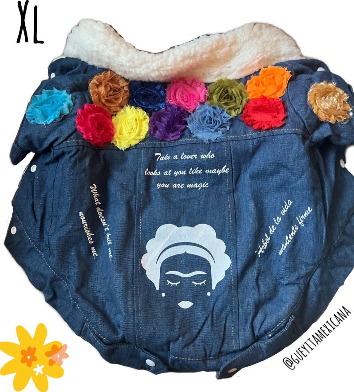 Denim Frida winter jacket - GueyitaMexicana