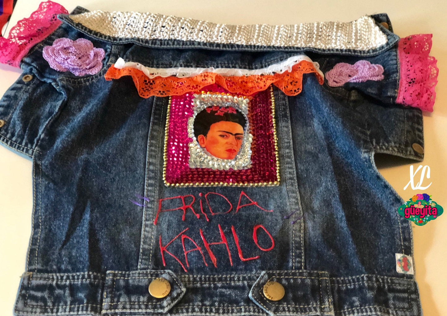 Frida denim dog jacket - GueyitaMexicana