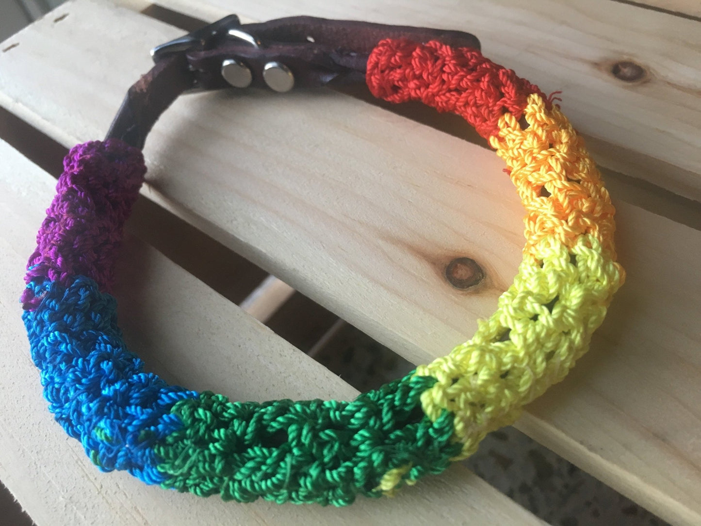 Multicolor collar and leash set - GueyitaMexicana