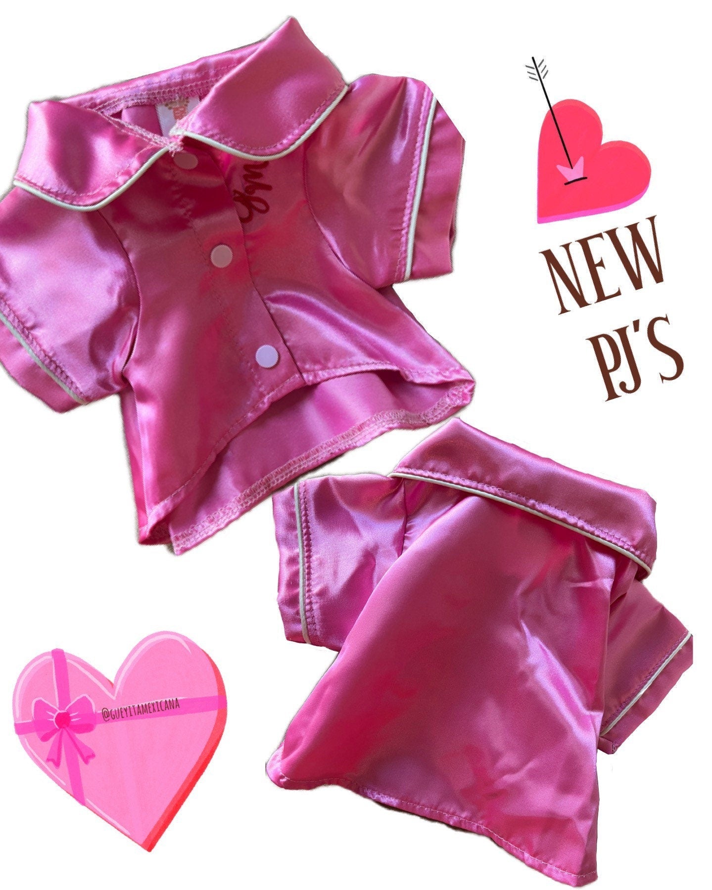 Pink silk PJ's for dogs - GueyitaMexicana