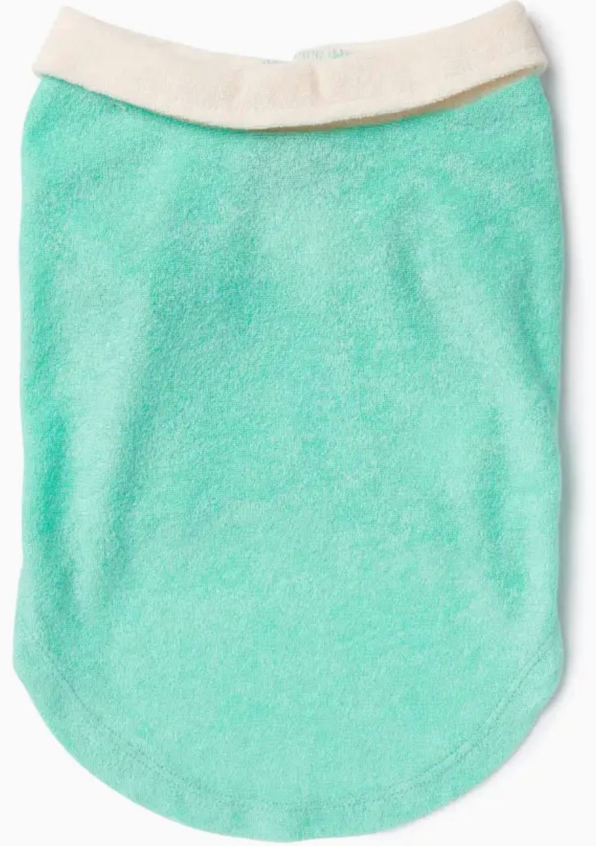 Seafoam Terry Cloth Cabana Shirt - GueyitaMexicana